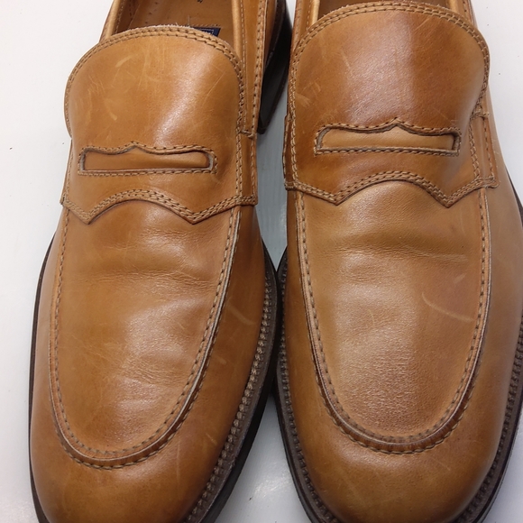 L Panelli Slip on Tan Leather Loafers - Picture 10 of 16